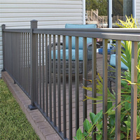 Garde-corps droit en aluminium Porte d'entrée Garde-corps de vente chaude Style chaud Clôtures élégantes
