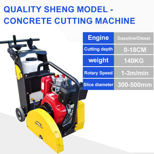 Ouno DIESEL động cơ xăng bê tông đường cắt máy 180mm Cắt sâu 0-4km/h chạy tốc độ đường may cắt tuổi thọ lâu dài - Product Image 2