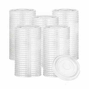 Pet Clear Flat 98Mm |   Convient aux gobelets de 12 à 24 oz, couvercles à clipser jetables pour café glacé, milkshakes, glaces, utilisation au bureau et à la maison - Product Image 1