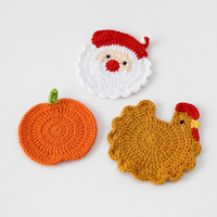 Meilleures ventes KIVA Lamb Rooster Coaster, dessous de plat en coton PP tissé à la main, style artistique simple, utilisation pour les fêtes