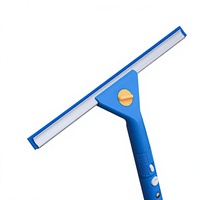 Ensemble de grattoirs à vitres en plastique avec perche télescopique de 1,2 mètre et tige d'extension en aluminium extensible pour le nettoyage des fenêtres, modèle DRS-69