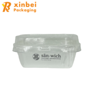 Boîte à sandwichs rectangulaire jetable en Malaisie avec impression personnalisée blanche, moule plumeux pour collations et épicerie, tasse de Singapour