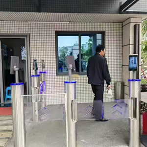 Tự động Swing turnstile cổng RFID QR Nhận dạng khuôn mặt hàng rào thép không gỉ cho hệ thống kiểm soát truy cập - Product Image 4
