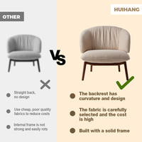 Chine élégant minimaliste en cuir PU Accent salon bras chaise loisirs chaise chambre hôtel tissu décoratif chaise salon