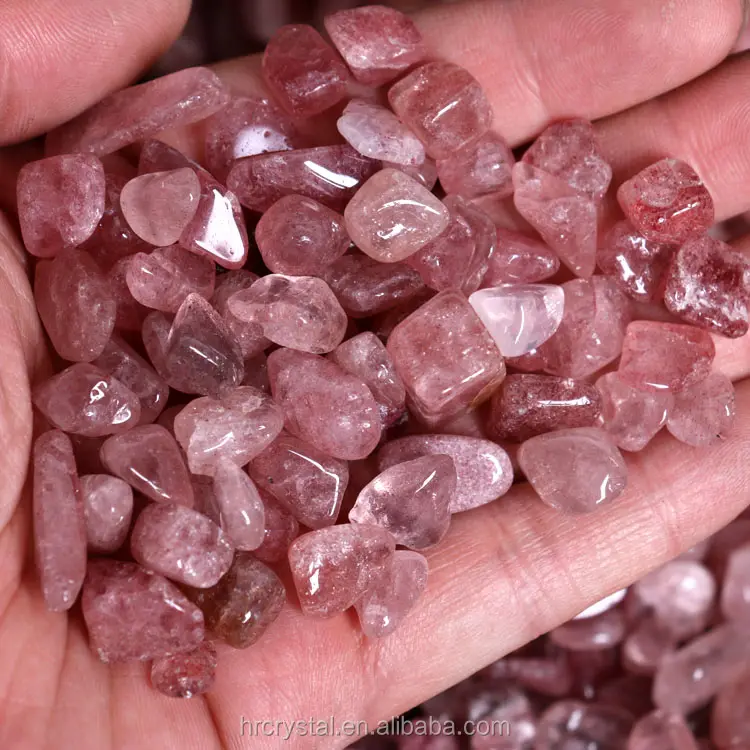 Helende Halfedelstenen Ambachten Rode Aardbei Kwarts Crystal Grind Crystal Chips