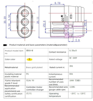 Connecteur plaqué or 3 broches série MR60 35A IP40, prise mâle/femelle haute intensité pour batterie de vélo électrique, drone RC, ESC