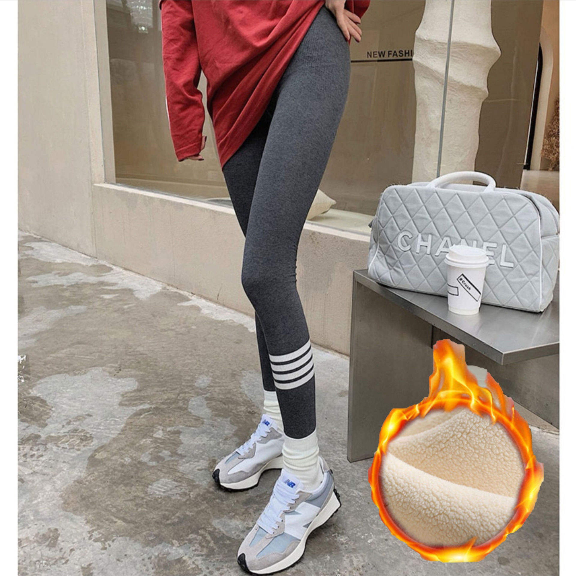 Dark Gray With Lamb Fleece