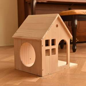 Maison en bois pour animaux de compagnie personnalisée en gros cages en bois massif pour animaux de compagnie maisons avec fenêtre pour chat chien chat maison en bois - Product Image 2