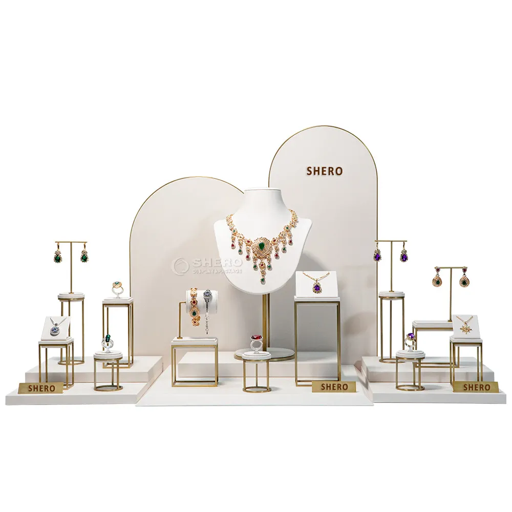 Shero creamy-white earring mannequin jewelry display set 'jewlery' display stand