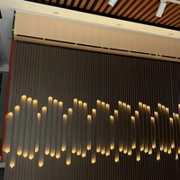 Conception innovante en usine avec lumière LED Matériau de haute qualité Facile à installer Panneau mural décoratif intérieur en Wpc