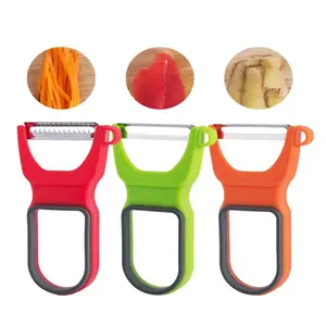 Hot ma thuật Bộ Ba tùy chỉnh thép không gỉ 3pcs đa chức năng Trái Cây Rau Peeler khoai tây cắt lưỡi Peeler cho nhà bếp