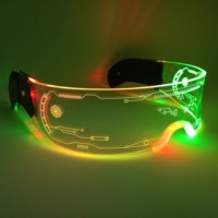 Lunettes Visière LED Cyber Futuristes à Succès – Idéales pour le Cosplay, les Raves et les Festivals
