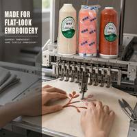 Fil à broder en nylon pour broderie chenille et point de chaînette 28S 2 plis 265 couleurs 1500m