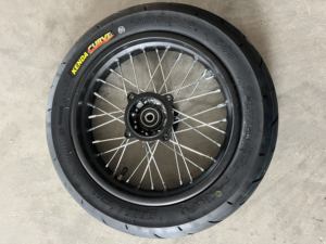 1.85*12インチアイアンリムホイールタイヤセット電気オフロードダートバイク90/90-12タイヤケーシングケン * ホイール - Product Image 6