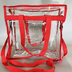 Sac fourre-tout transparent personnalisé grand format élégant avec impression de lettres, sac de plage en PVC transparent, sac à bandoulière, sacs de voyage et de shopping en gelée pour femme - Product Image 6
