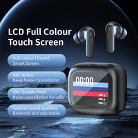 Auriculares Inalámbricos Bluetooth de Nuevo Diseño, BT 5.4 con Pantalla Táctil, Llamadas HD Inalámbricas, Sonido Estéreo 3D, Auriculares TWS con Cancelación de Ruido