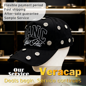 Hba54 <span class=keywords><strong>Hat</strong></span> Nhà Máy Thời Trang Thiết Kế Mới 5 Bảng Điều Chỉnh Màu Đen Tùy Chỉnh Thêu Logo Rhinestone Mũ Bóng Chày Cho Phụ Nữ Người Đàn Ông - Product Image 3