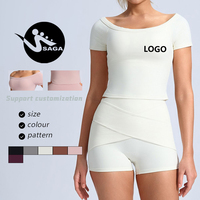 T-shirts courts personnalisés pour femmes avec logo, vente en gros de crop tops à manches courtes, t-shirts décontractés doux pour le quotidien et l'été.