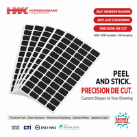Coussinets de protection en caoutchouc de silicone découpés sur mesure avec adhésif, pour meubles, verre et équipements, fabriqués par HWK Factory