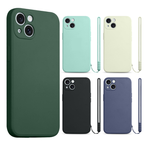 Silicone Mềm TPU Cao Su Điện Thoại Di Động Trường Hợp Đối Với Apple iPhone 11 12 13 14 15 Pro Max Điện Thoại Di Động Bao Gồm Với Dây Đeo - Product Image 4