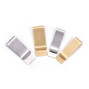 वॉलेट के लिए ब्लैंक ब्राइट पॉलिश्ड स्टर्लिंग सिल्वर प्लेटिंग फिनिश स्टेनलेस स्टील मेटल मनी क्लिप - Product Image 2