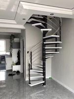 Escaliers en colimaçon personnalisables de conception ouverte minimaliste pour les foyers d'appartement urbains