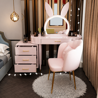 Mesa de Noche Inteligente de Estilo Moderno y Sencillo, de Madera Maciza, Color Rosa, de Lujo Discreto, para Sala de Estar o Dormitorio, de Tamaño Pequeño