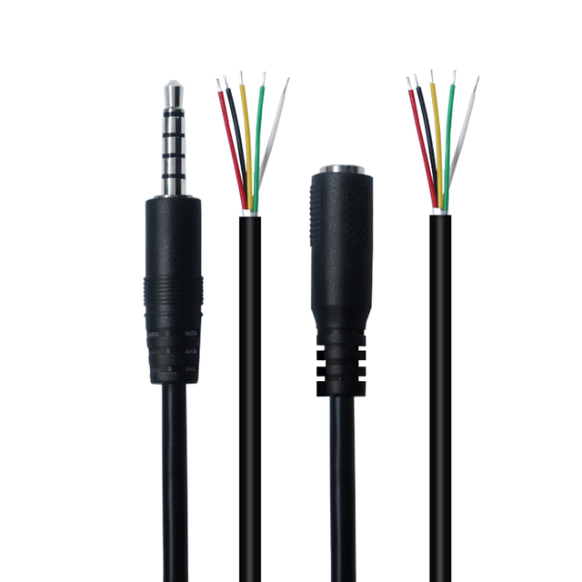 Audio Cable Mono TRS TRRS Male Female Stereo Plug 5 Core Wire 5 Poles 3.5mm Jack Audio Aux Cable