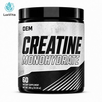 LUVVITA OEM ODM Créatine monohydrate en poudre, supplément nutritionnel optimal pour l'entraînement, 100g 250g 500g, étiquette privée, poudre de créatine