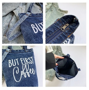 Bolso de Hombro de Mezclilla Lavada, Bolso Cruzado de Algodón, Bolso de Jean Resistente para Mujer, Bolso de Compras Moderno y Ecológico - Product Image 5