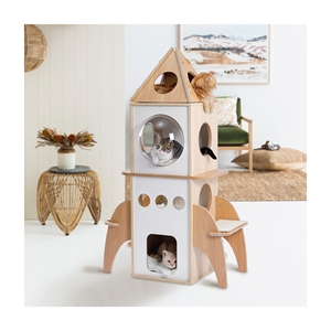 Maison de <span class=keywords><strong>chat</strong></span> arbre à <span class=keywords><strong>chat</strong></span> à plusieurs niveaux vaisseau spatial 3 meubles de condo 54 "tour de l'arbre à <span class=keywords><strong>chat</strong></span> moderne fusée - Product Image 1