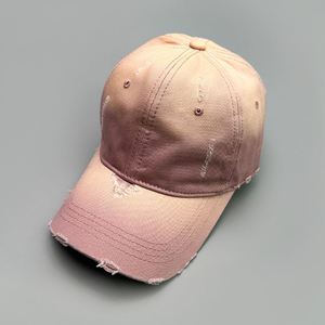 Gorra de Béisbol Personalizada de 6 Paneles, Estilo Americano Retro, Color Degradado, Desgastada, Unisex, para las Cuatro Estaciones, con Visera para el Sol - Product Image 4