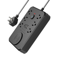 110V US-Standard Kanadisch/US/Mexikanisch 1,5m Sicherheitsausstattung Kabellose Ladestation Verlängerungskabel Steckdosenleiste mit USB-Anschlüssen