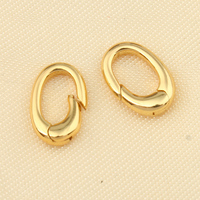 Fermoir à pression en laiton plaqué or pour la fabrication de bijoux de mode 12x8x3mm 1833162