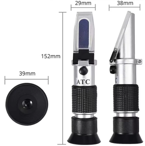 Réfractomètre Brix pour brassage artisanal, bière, moût, double échelle, densité spécifique 1.000-1.120, hydromètre ATC, précision +/-0.2%, garantie 1 an - Product Image 3