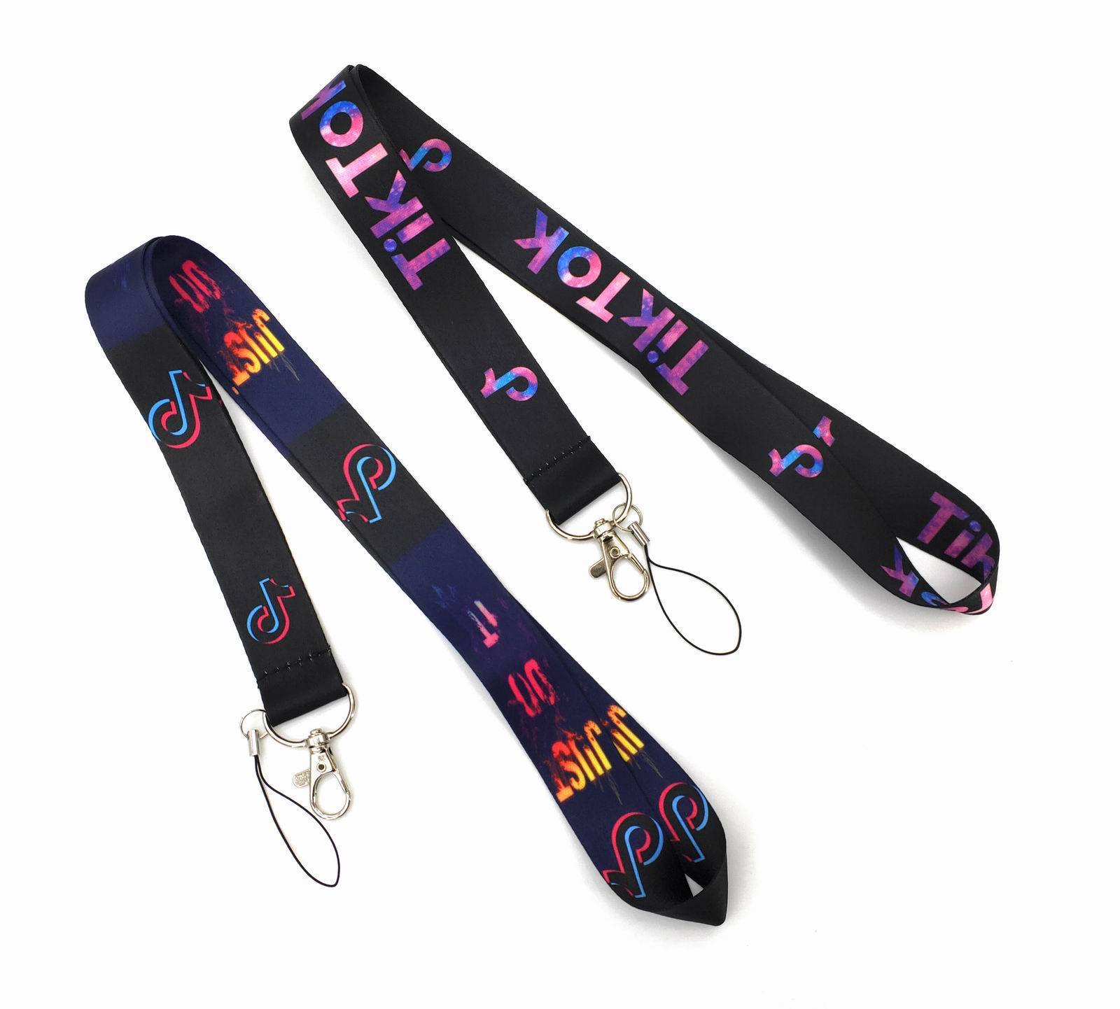 Fashion Cool Hot Sale Tik Tok Lanyards Wholesale Portable Phone Card Accessories Anti-Lost Lanyard Promotional Gift Lanyards Image 2
