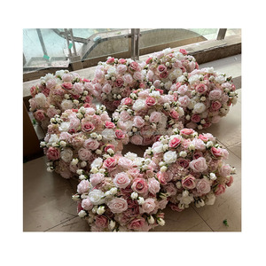 Precio de fábrica Flores Rojas Bola Beso Bola Real Touch Rosa Flores Centro de mesa para la decoración de la boda - Product Image 2