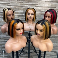 Perruque Lace Front HD Transparente SDD Bob Lisse 2*6 5*5 100% Cheveux Humains, Peut Être Permanente et Teinte