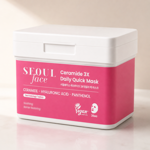 Masque facial en feuille Seoul Face Ceramide 3X Daily Quick, 36 feuilles, masque facial végétalien - Product Image 2