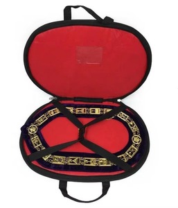 Collier de Maçonnerie Personnalisable de Haute Qualité pour Grande Loge, Brodé, Écologique, avec Épingle de Sûreté – Vente en Gros - Product Image 1