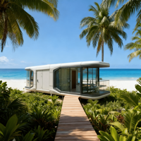 Maison capsule modulaire à deux étages de luxe à bas prix, 2 chambres, 40 pieds, maison préfabriquée mobile, conteneur, villa capsule pour l'extérieur