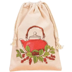 Sac en coton écologique pour la maison, idéal pour ranger biscuits, noix, graines, avec cordon de serrage, design en mousseline, kit anti-gueule de bois, décorations pour festivals et fêtes - Product Image 2