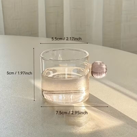 Vente en gros de mini-tasses en verre borosilicate de 100 ml, gobelets à café et à lait, tasses à thé avec poignée