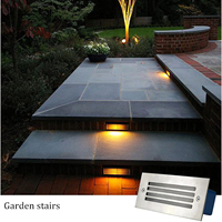 Lampe murale encastrée en acier inoxydable durable, éclairage LED pour marches, éclairage d'escalier