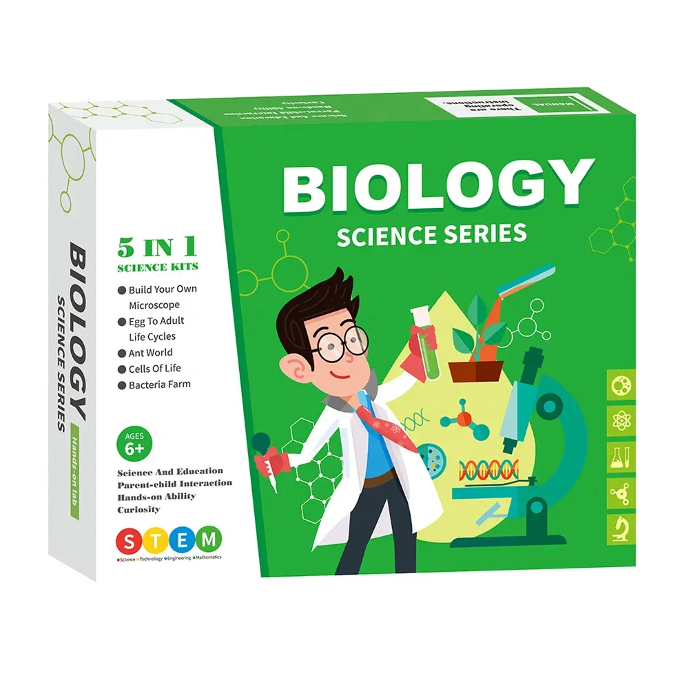 Kids educational DIY biology electricity geology chemistry force human anatomy experience learning science kits toys