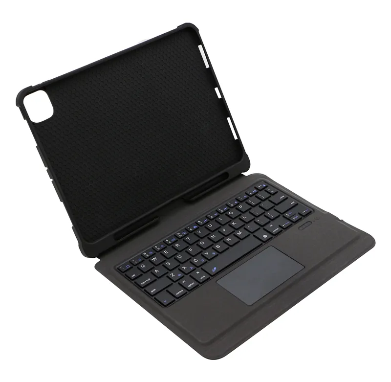 Toptan bluetooth kablosuz deri çanta klavye desteği kalem için touchpad ile 2018 11 inç iPad Pro