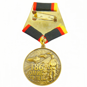 Allemagne Customized 3D Tank Antique Brass Bronze Medal Ribbon <span class=keywords><strong>Bar</strong></span> for National DefenseService Medals - Product Image 2