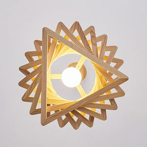 โคมไฟระย้าไม้สุดสร้างสรรค์งานหัตถกรรมจากไม้ไผ่โคมไฟเพดานร้านอาหารห้องครัวเกาะ - Product Image 4