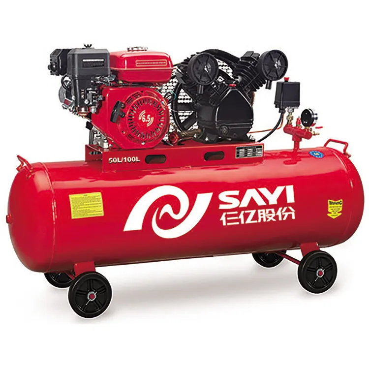 Sıcak satış V2065E hava kompresörü fiyat 5.5hp benzinli büyük gaz oksijen çıkış hava tankı 100 litre
