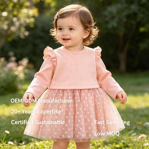 Vestidos de Princesa Personalizados para Bebés y Niñas Pequeñas, con Tutú de Algodón, Manga Larga, Volantes y Estrellas de Tul - Product Image 1